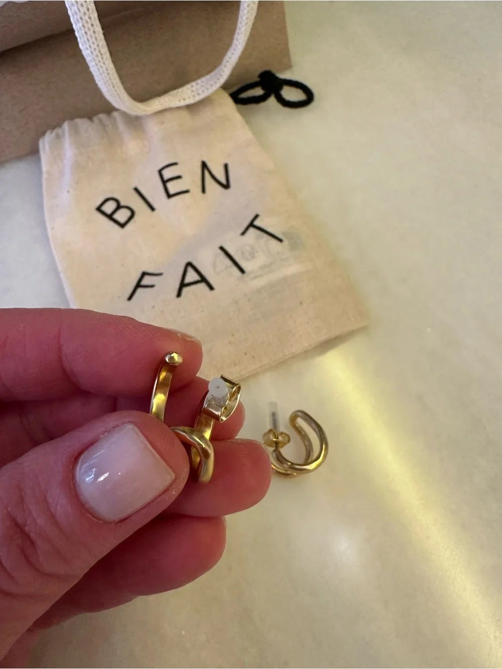 Madewell Variegated Double Hoop Stud Earrings - BRAND NEW
